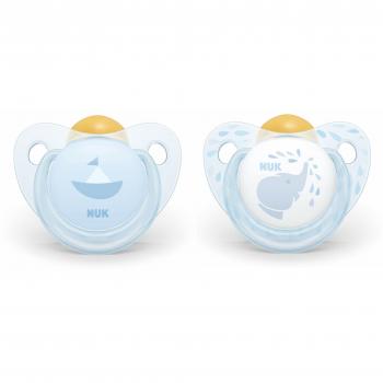 Nuk Succhietti Rose & Blue per Bambini in Lattice 6-18 mesi, 2 Pezzi