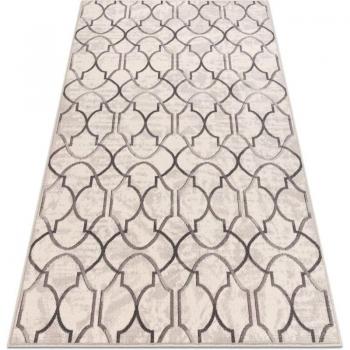 Tappeto 120x170 cm Lana Angel 7905 – Traliccio Marocchino Beige Grigio