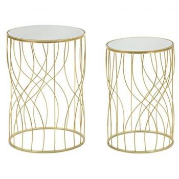 Lot de tables basses Mauro Ferretti en or