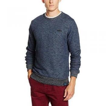 Sudadera para Hombre Scotch & Soda de Cuello Redondo en Felpa Estructurada, Azul (Denim Blue Melange 7A), X-Large