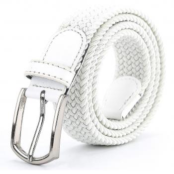 Ceinture tressée régulière 110 cm, couleur blanche