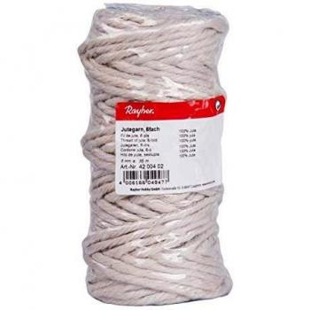 Corde en jute 6 torons, blanc, 35 m de longueur, Ø 6 mm, Rayher (art. 4200402)