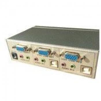 Commutateur KVM M-Cab 2 Ports VGA USB avec Audio