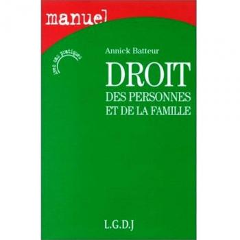 Droit des personnes et de la famille (1Cédérom) (Manuels Droit Privé)