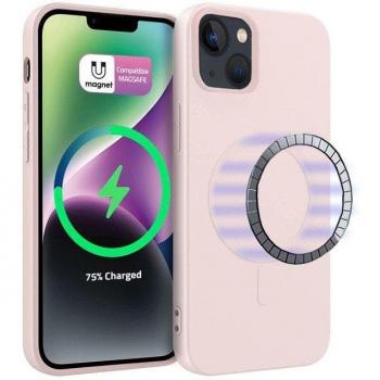 Silicone Rosa Mag‑Funda Icoveri para iPhone 15