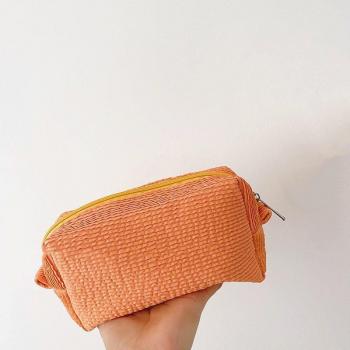 Sac de voyage pour maquillage, trousse plissée à fermeture éclair, 1 pièce pour femmes