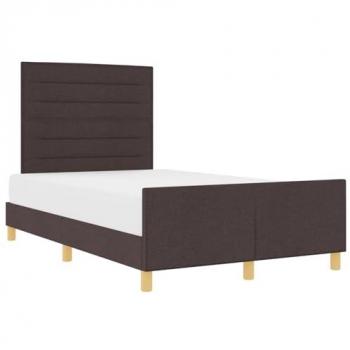 BedFrame 120x200 cm in Dark Brown – Fabric (VidaXL)