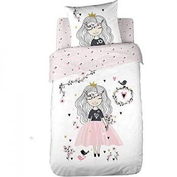 Set de literie enfant princesse 140x200 cm en coton