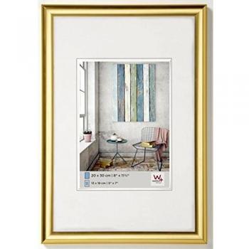 Walther Design Cornice Moderna Metallo Vetro, Argento, 10x15 cm