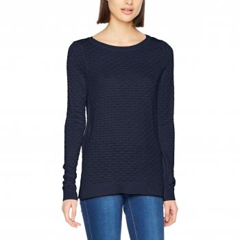 Vila Clothes Visarafina Suéter de Punto para Mujer Azul Total Eclipse Talla S