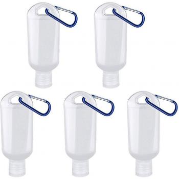 5pcs Mini Transparent Refillable Perfume Bottles with Key Ring