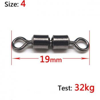 Minfishing Double Joint Rolling Swivel Ball Bearing Fishing Hooks