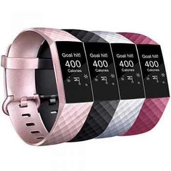 AK Accessory Band for Fitbit Charge 3 (Wine Red)