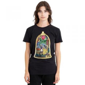 Stained Glass Beauty & the Beast T‑Shirt (Black)