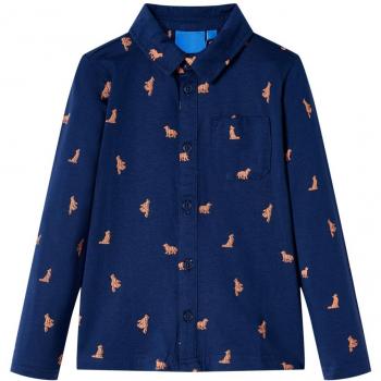 Vidaxl Camicia Bambini Blu Marino 116