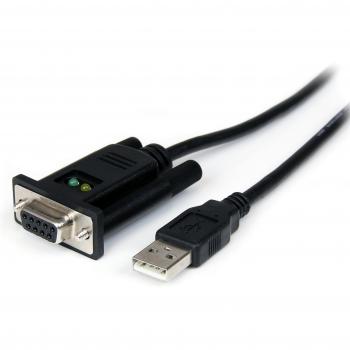 StarTech.com 1m USB 2.0 zu RS232 Serial DB9 Nullmodem Adapterkabel mit FTDI Chipsatz und USB/9-poliger Steckerans