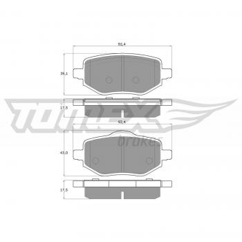 TOMEX brakes Pastilhas de travão TX 60-02