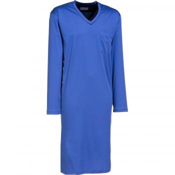 Novila Herren Nachthemd blau Baumwollinterlock Größe 50 / 52