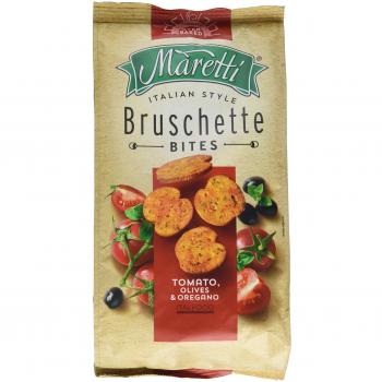 X Maretti Bruschette Tomato, Olives, Oregano Mini Snack Tomaten Oliven 150g
