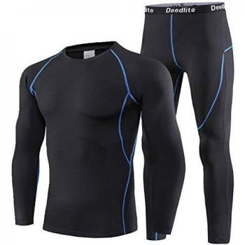 Outdoor-Schwarz Thermounterhemd und Hose XXL