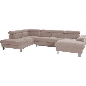 Wohnlandschaft Komaris U‑Form (COTTA) – Naturleder‑Option, 320 cm