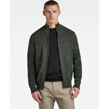G-Star RAW Men's 3D Biker Zip Thru Knit Sweatshirt