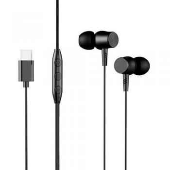 Auricolari Cablati KSIX Contact 120 cm USB‑C, Nero, per Android e iPhone 15