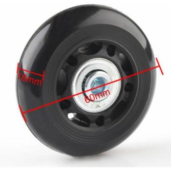 2er Set Gepäck Koffer Ersatzgummi Räder Achsen Reparatur Zubehör Lautlos OD 40mm/54mm/60mm/64mm/80mm