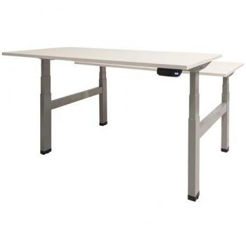 Dextro Plus Elektrisch Zit-Sta Bureau 160x80 Krijtwit Alu