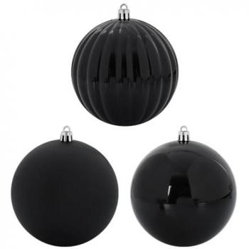 Set de Boules de Noël XL 15 pcs couleur noire – vidaXL