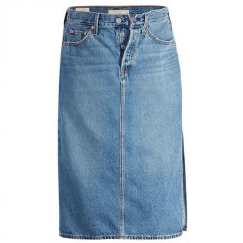 Falda Levi's Indigo con Abertura en el Costado