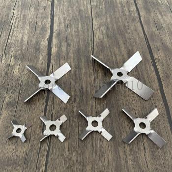 Stainless Steel Lab Mixer Paddle – 4‑Blade, 304, Push‑Up Design