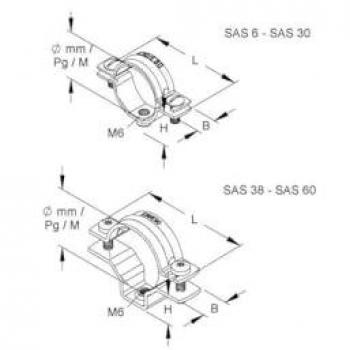 Niedax SAS 14 V Kabel-Abstandshalter