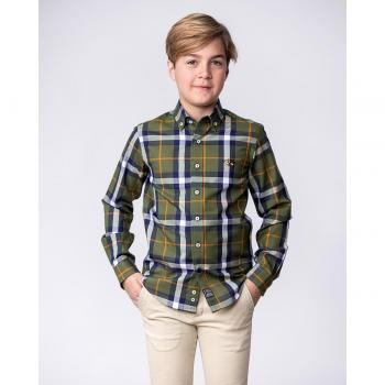 Camisa de gabardina para niño en cuadros Spagnolo