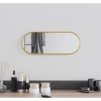 Miroir Mural Doré Oval 40x15 cm