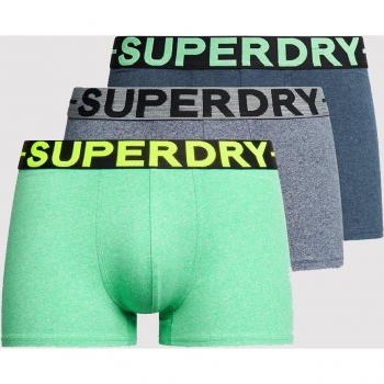 Pack XL Bóxer Superdry Verde/Gris – 3 Unidades Orgánicas