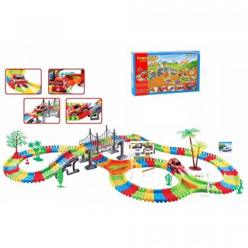 Pattini a Ruota Singola per Bambini con Pista Flessibile e Batterie Operate