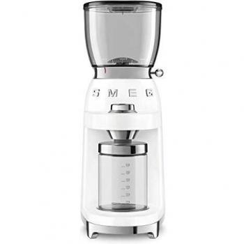 Smeg CGF01WHUK Coffee Grinder with 8 Programme Settings and 3 Grinding Grades