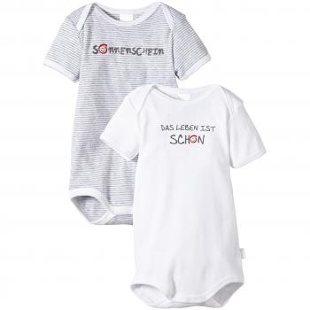 Schiesser Baby Girls Half Bodysuit 2-Pack, Assorted Colors, 9-12 Months