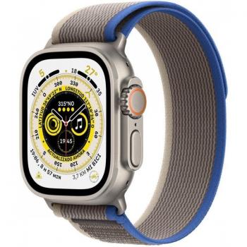 Apple Watch Ultra GPS + Cellular 49mm con caja de titanio y correa Loop Trail azul/gris