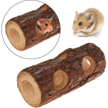 Small Pet Natural Wood Tunnel