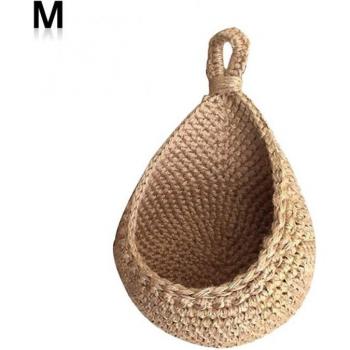 Panier suspendu en jute pour la cuisine
