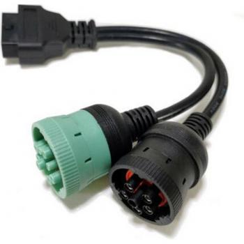 6-Pins J1708 en 9-Pins J1939 naar 16-Pins OBD-II Kabel voor Trucks