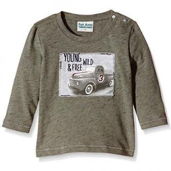 Sanetta 113505-Camiseta de manga larga para niños, Verde (olive Melange)
