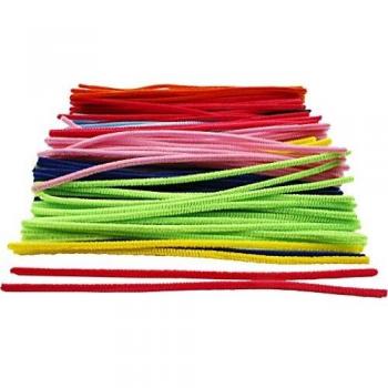 30 cm Long Pipe Cleaners, 6 mm, 200 Assorted Colors