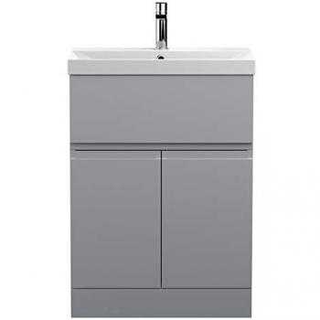 VASARI Hudson Reed Urban Floor Standing Vanity Unit with Basin 3 Satin Grey
