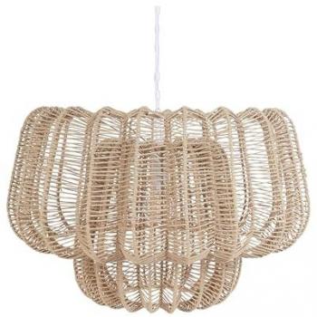 Tierra y Luz: Lámpara Colgante de Papel Beige