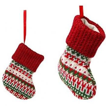 Chaussette de Noël en textile 12 cm