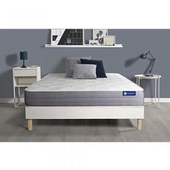 Dream Actiflex – Matelas 90x200 cm, 5 Zones de Confort, Ressorts Ensachés + Sommier Kit Blanc