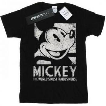 Damen Micky‑Maus Shirt aus Baumwolle Boyfriend Passform XXL Schwarz